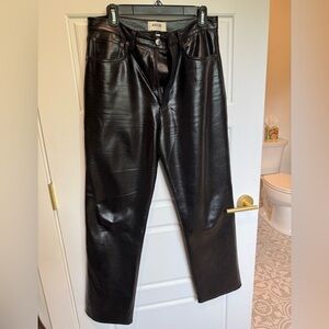 Agolde 90’s High Rise Recycled Leather Straight Leg Pants
